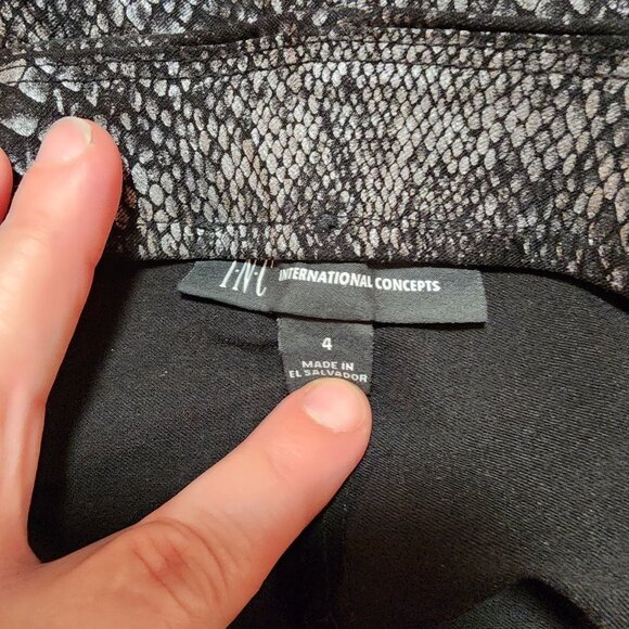 INC International Concepts Womens Snake Print Pants Size 4 - Picture 3 of 3